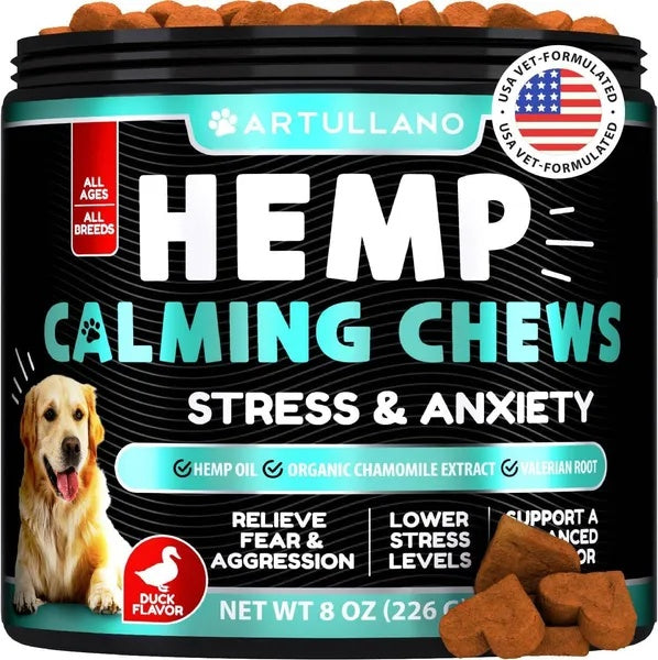 Calming Hemp Chews for Dogs – Anxiety & Stress Relief