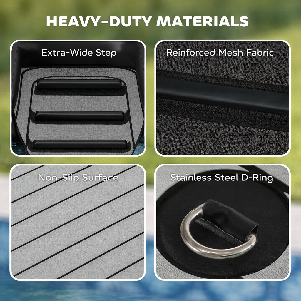 UrbanPup Floating Dog Pool Ramp – Safe Water Exit Platform for Pools, Docks & Boats (Up to 286 lbs).