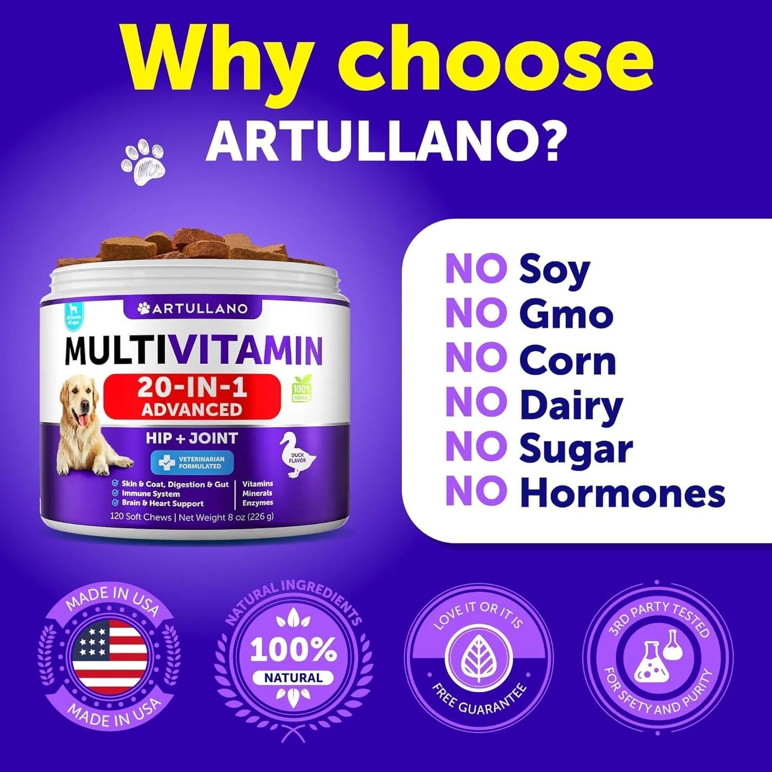 Multivitamin Chews for Dogs – Daily Health & Joint Support